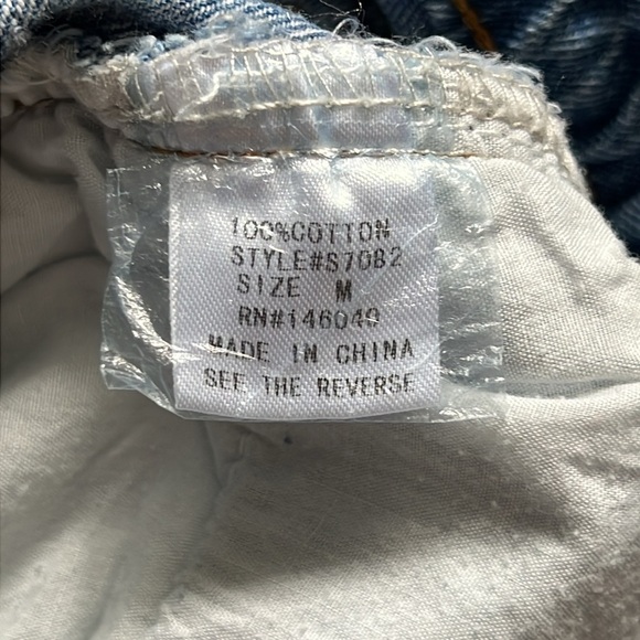 Signature8 Distressed Denim Mini Skirt Sz M Punk Rock Festival Summer Beach - Picture 6 of 8